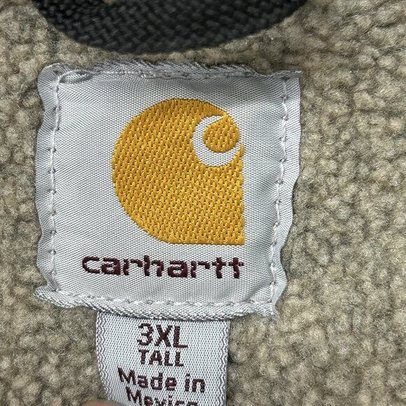 Carhartt Jacket C61 FRB Men 3XL TALL Sherpa Lined Sandstone Ridge Brown Duck VTG - Picture 3 of 16